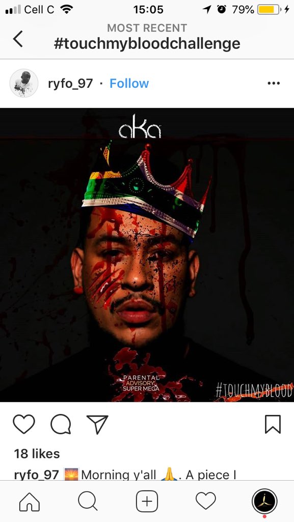 SimbaEugeneT's tweet photo. What the fuck is this bro? My fav rapper ain’t a vampire @akaworldwide @BeamGroup_ #touchmybloodchallenge https://t.co/zyCEKls9VB