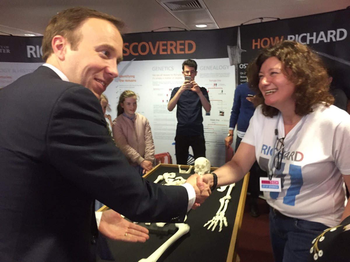 teentechevent's tweet photo. Sec of State Matt Hancock @DCMS #TeenTech #TTCityofTomorrow #DigitalSkills #UKDigitalStrategy meeting @maggiephilbin @Turi__King @uniofleicester and Richard the Third! https://t.co/r3ivFZy0gg
