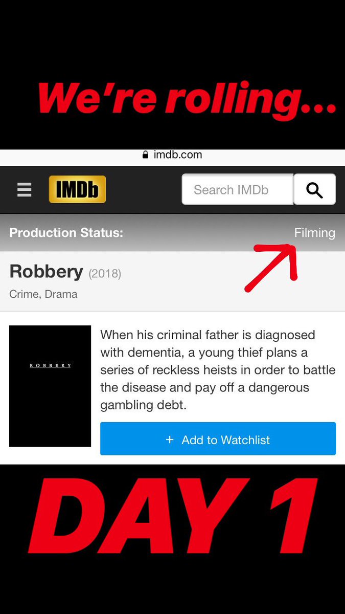 RobberyFilm's tweet photo. Let’s do this! #robberyfilm https://t.co/K9UYYMFfwn