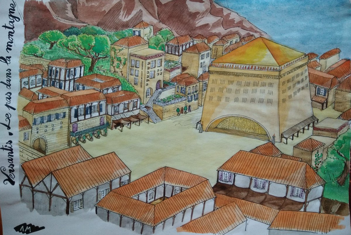 Heart_suki's tweet photo. Do you remember Versantis ? Here is a view of The city showing the Talesh's temple. ☀️
#art #arts #Talesh #versantis #painting #color #watercolor #landscape #city #fantasy #drawing #drawingskills #improvingmyself https://t.co/u5acLgd3I1