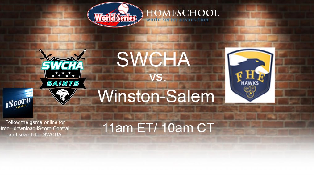 SWCHASaints's tweet photo. The Saints open the Homeschool World Series against @hawks_baseball3 at 11am ET/10am CT. Download the iScore Central app for free and follow online for free! Search for SWCHA after you download the app! #hswa https://t.co/YehYMBSZup