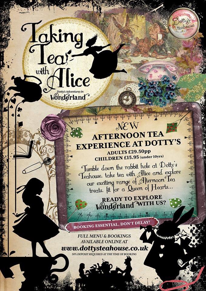 Alice in Wonderland #AfternoonTea <a href="/dottysteahouse/">Dottys - Baking The World a Better Place</a> - now this has brightened up this grey old Monday! #Carshalton #whatsonmydoorstep