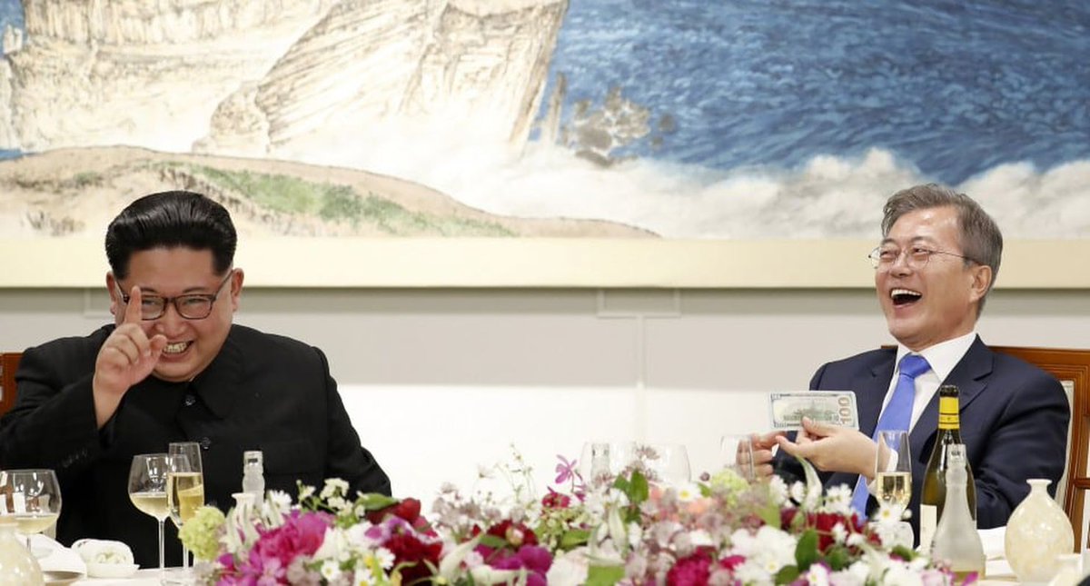 dougmckenzie's tweet photo. North and South Korea used a magician to help ease tensions and reconcile during their meeting last week. Anyone of my magician friends know who he is? https://t.co/g6MjuJXP3t