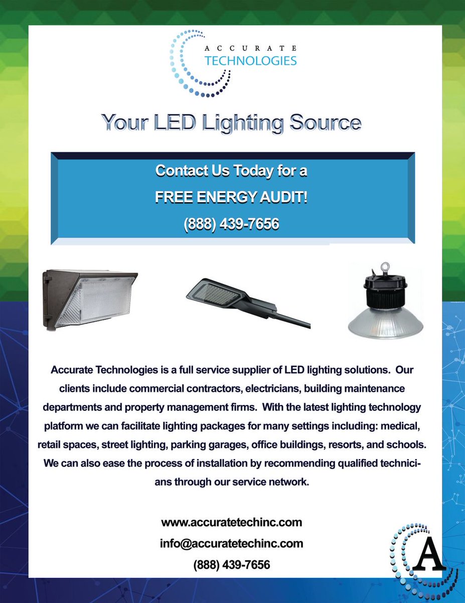 Accurate Technologies, your LED Lighting Source. (888) 439-7656
