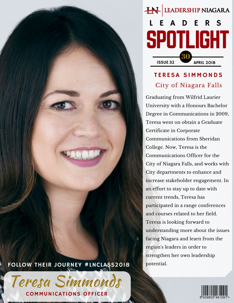 Lead_Niagara's tweet photo. "To lead is to inspire, to influence and to leave a positive impact on others"-Teresa
Meet the dynamic Teresa Simmonds, Communications Officer for the @NiagaraFalls Find out more about Teresa and our other Leaders with #LNClass2018 https://t.co/8HKkWEQGua