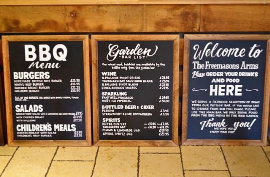 thebbartist's tweet photo. Summer board prep for @Freemasons_Arms in Hampstead. Shout out to Lithium Sign Co for this collab!

 #lettering #handlettering #typography https://t.co/em38Ta3wIN