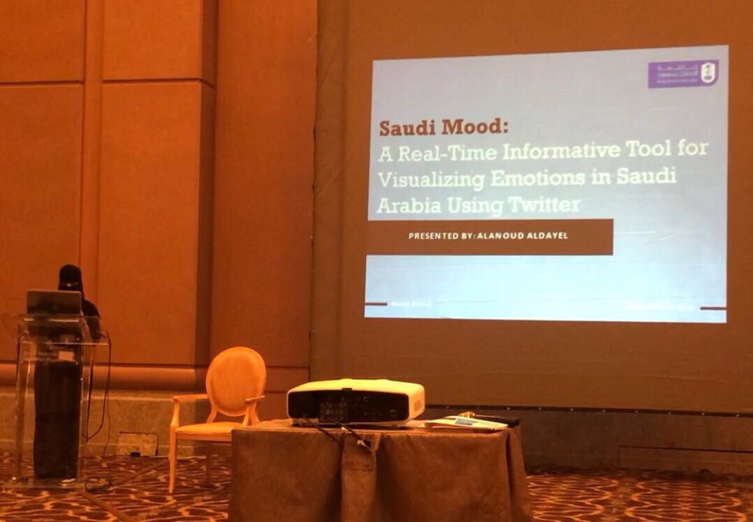 SaudiMood_'s tweet photo. We're happy that our paper was accepted and we had the pleasure to present our work on Saudi Mood in Saudi Computer Society National Computer SCS-NCC'2018 Conference @SaudiComputer @Alanoud_SD https://t.co/1RtYnS999J