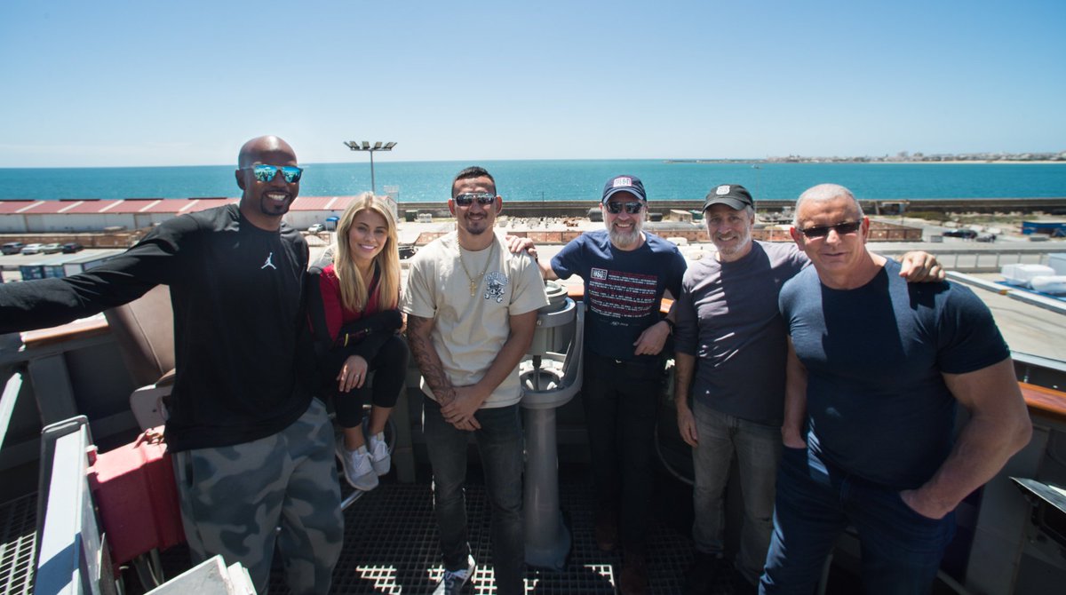 What a team! Thank you to @PaigeVanzantUFC, @BlessedMMA, @RobertIrvine, Richard 'Rip' Hamilton and Jon Stewart for visiting thousands of service members around the globe on the #USOViceTour. You are the Force Behind the Forces!