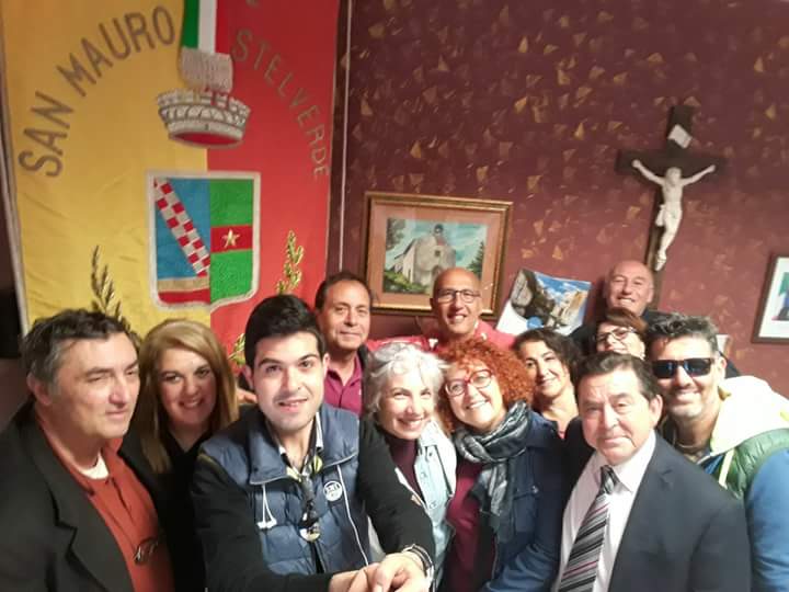 Un gruppo di #turisti, di #Catania, in visita nel nostro #Borgo. Accolti dall'Amministrazione Comunale nella Casa Comunale. #SanMauroCastelverde #Madonie