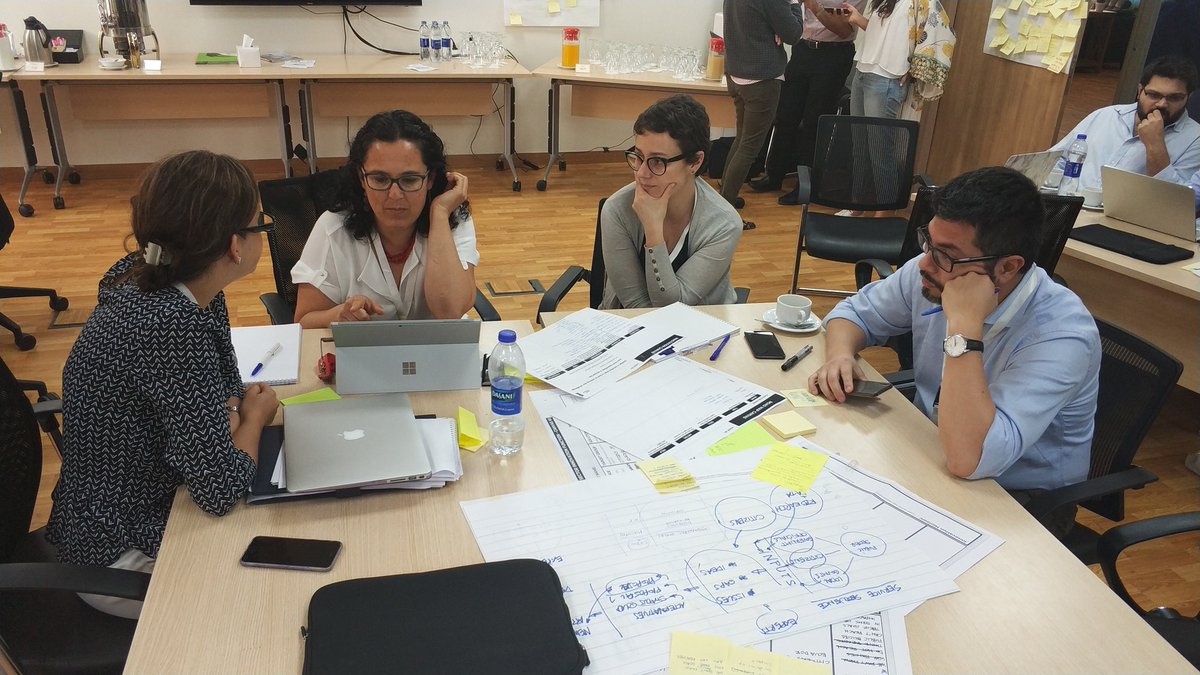 UNDPEgypt's tweet image. Participants are working on groups 
to finalize the #challenges the came with, #codesigned ideas, #experiment and #success evaluation thru @DemosHelsinki tools during the #PublicSector #innovation #workshop in #Cairo. #inno4dev @UNDPArabic @UNDPEurasia @UNDPAfrica