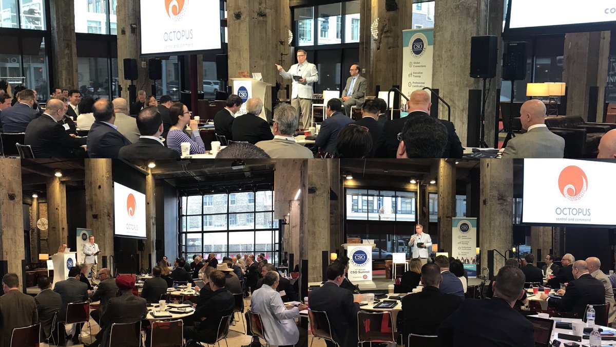 ASIS_Intl's tweet image. The 11th Annual @CSOCenter Summit programming begins this morning with an overview of worldwide drivers of change impacting security, including aspects of #AI, hyper connectivity and #automation, quantum computing, global politics &amp;amp; business, and more.