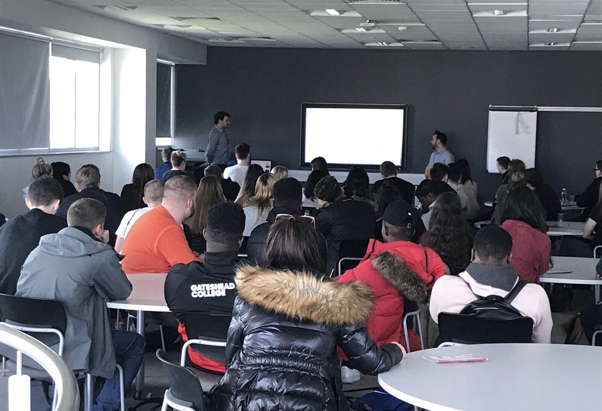 gatesheadcoll's tweet image. We had a full house as our business students were given live marketing briefs today. Thanks to all the employers for being involved.  #EmploymentEdge