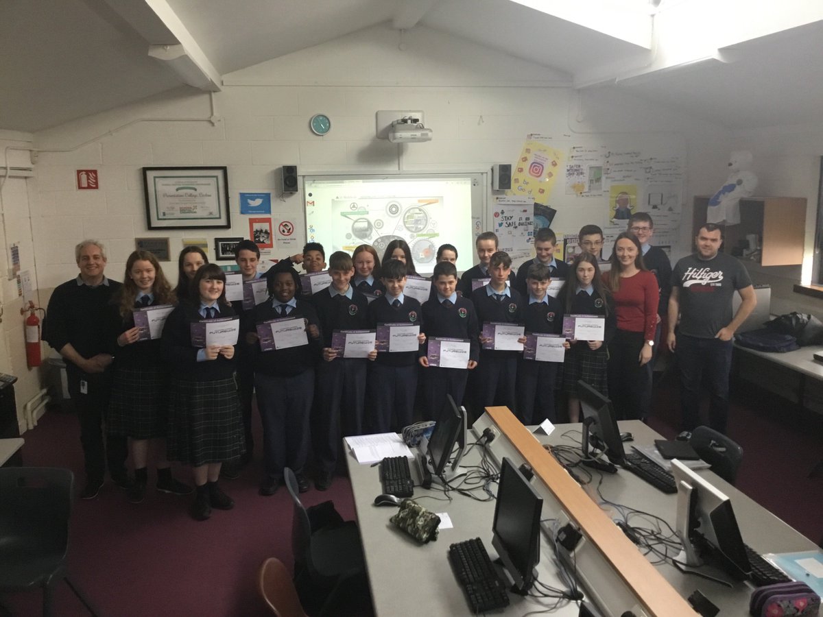 Pres_Carlow's tweet photo. Congratulations to a cohort of our First Year Science students on completion of their five week STEM Programme #Futurewize #careersinSTEM @JA_Irl @scienceirel @JctScience @Fidelity https://t.co/Q3lGScNXI7