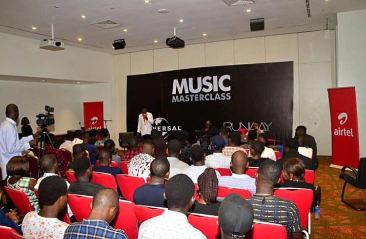 RunwayJazz's tweet photo. The Music Masterclass for Runway Jazz 2018  was simply amazing!
We also had the pleasure of having H.E Mrs. @DolapoOsinbajo ,wife of the Vice President of the Federal Republic of Nigeria Grace us with her presence and words 
#RunwayJazz #AirtelNigeria
Powered by @AirtelNigeria https://t.co/ax7RLX3AAd