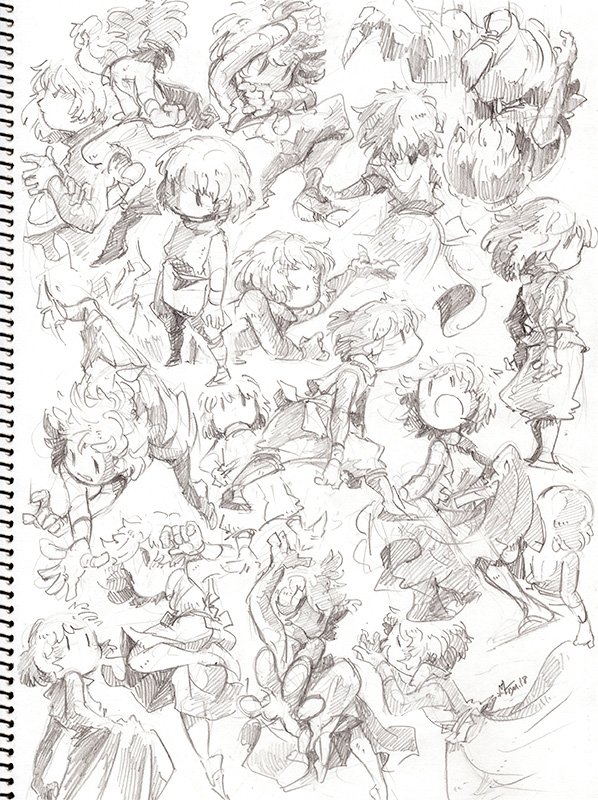 絵の修行を楽しんだ跡です。 