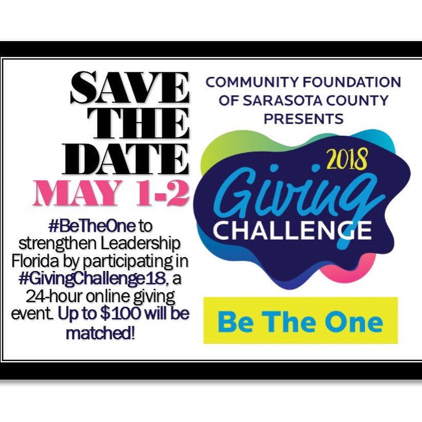 LeadFLConnect's tweet image. The #GivingChallenge18 starts tomorrow, May 1 at noon! We need 200 ppl to give $100 for us to meet our goal! We will be giving a special "but for" surprise to classes and regions with high participation &amp;amp; most donated. Ready. Set. Give! leadershipflorida.org/news/2018-givi…