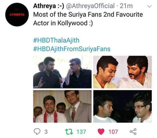 Ebenezer_ebito's tweet photo. AJITH GAVE ME LIFE - SURYA <3
Most of the surya fans 2nd fav THALA
#HBDThalaAJITH https://t.co/4EZ9fNf9YE