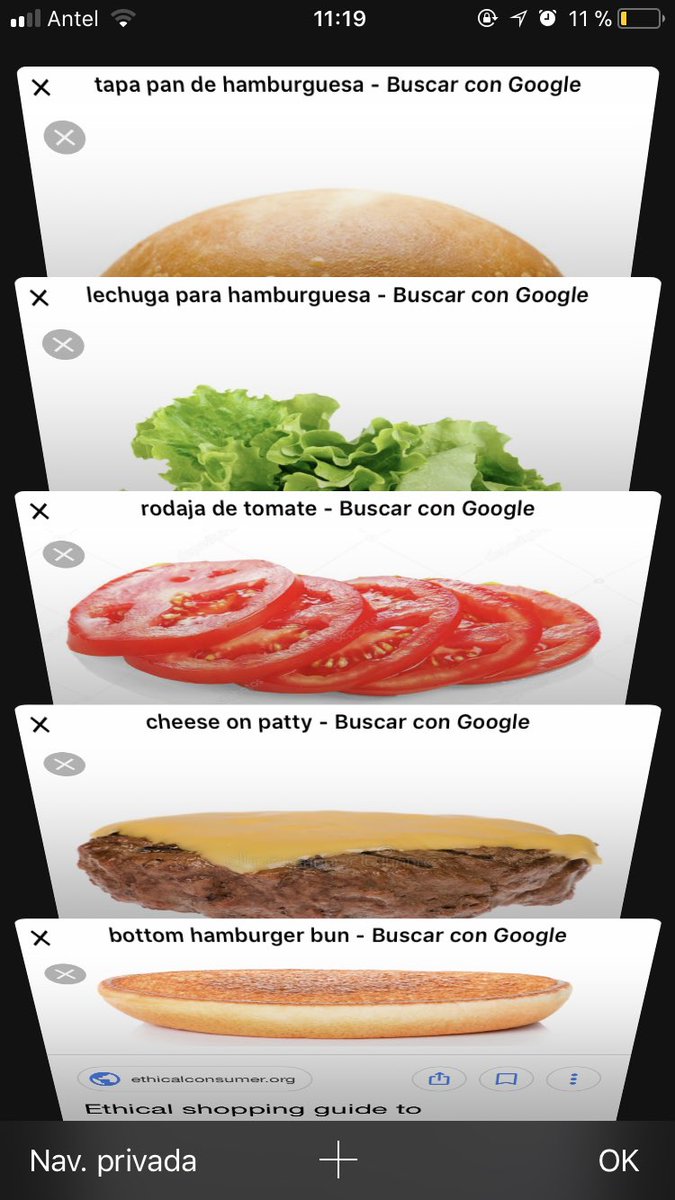 lipasheesh's tweet photo. estaba aburrida y me hice una hamburguesa en google https://t.co/4SYrELCclJ