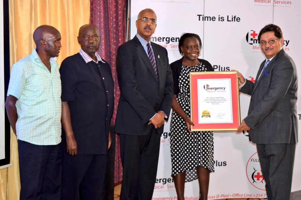 I am very happy and proud to see @Ems_Kenya receive the <a href="/SuperbrandsEA/">Superbrands</a> status 2017/18, becoming the only emergency medical services provider with this award.