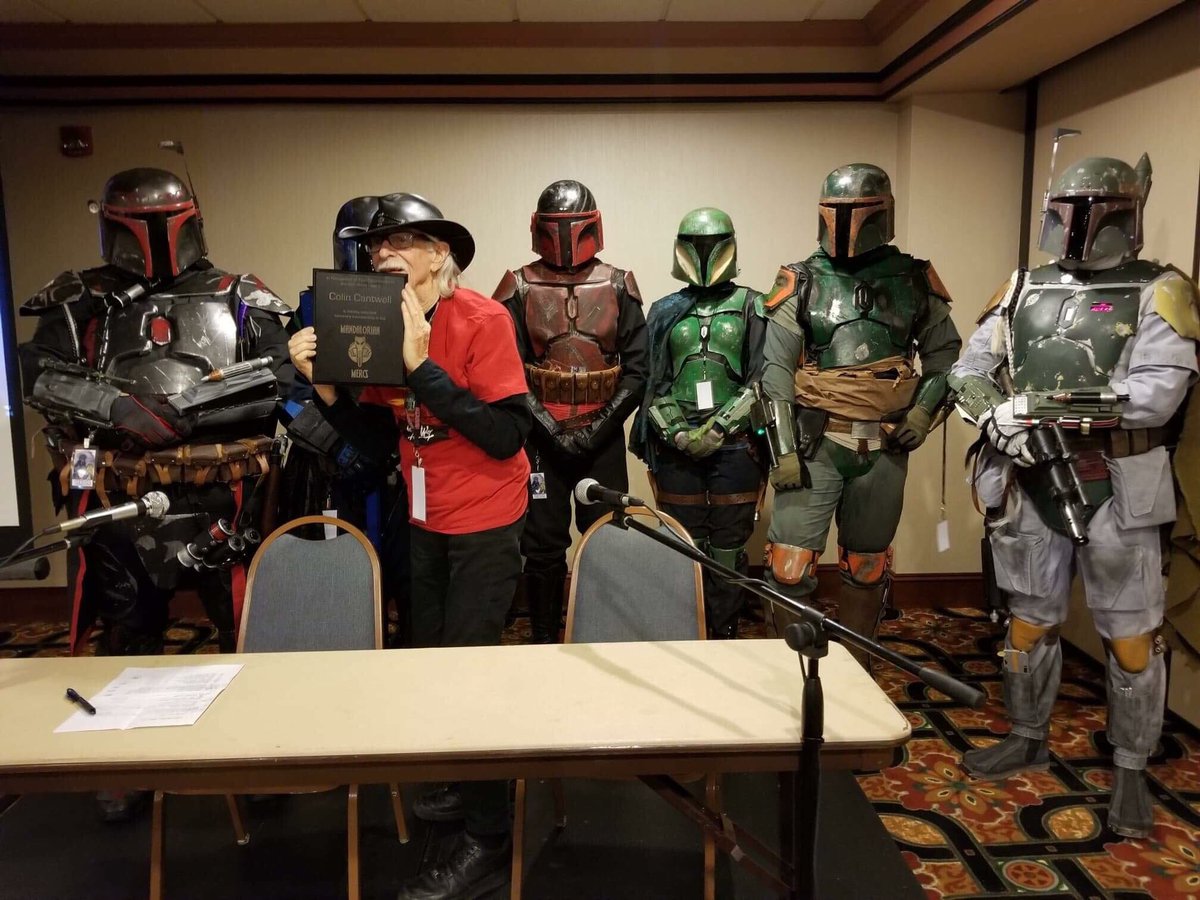 We had the honor to present <a href="/colincantwellcb/">Colin Cantwell</a> a Honorary Membership in the <a href="/mandomercs/">Mando Mercs Costuming Club</a> at <a href="/iMagiconND/">iMagicon</a>  on Saturday.