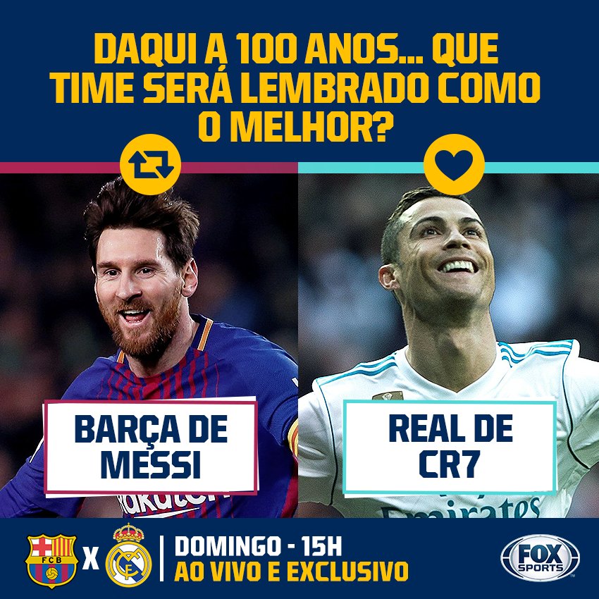 FOX Sports Brasil on Twitter: "👽 MESSI X CR7! 🤖 Diz aí ...