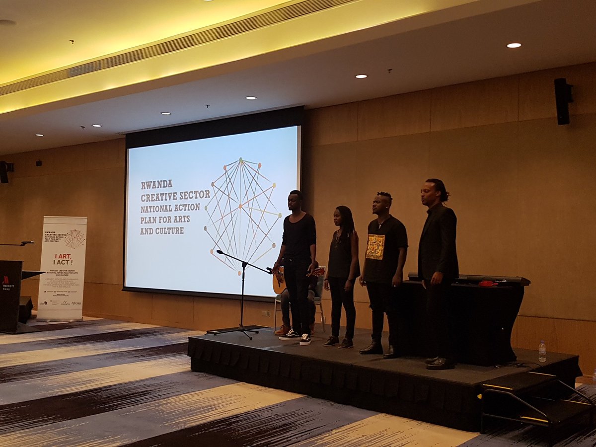 eeloom's tweet photo. after a beautiful acapella performance by @ishyoarts-affiliated artists, carole karemera and her colleagues present their research about, mapping of, and action plan for #rwanda's creative sector. #creativerwanda #creative250 https://t.co/6UcgjnUaRN