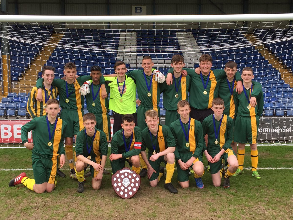 stmonicas's tweet photo. Big congratulations to the Year 11 boys football team winning the Bury schools cup against woodhey 4-1! @buryfcofficial A well deserved fantastic ending to a solid 5 years of football! #mightymonicas #winners #lastevergame #championsofbury https://t.co/cTBg8FdlLb