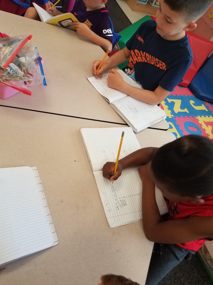 There is some amazing critical thinking and problem solving going on in first grade. They start their math block each day with math journals to help them show and explain their thinking. #HilburnEmpowers <a href="/Hilburn1stGrade/">1st Grade Hawks</a>