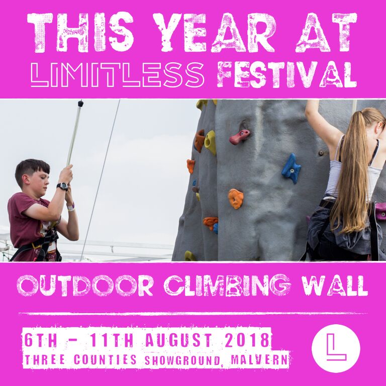 This year we also have the outdoor climbing wall - who is looking forward to that? #LF18 #Limitless #Festival #Elim #AgainstTheFlow #ATF
