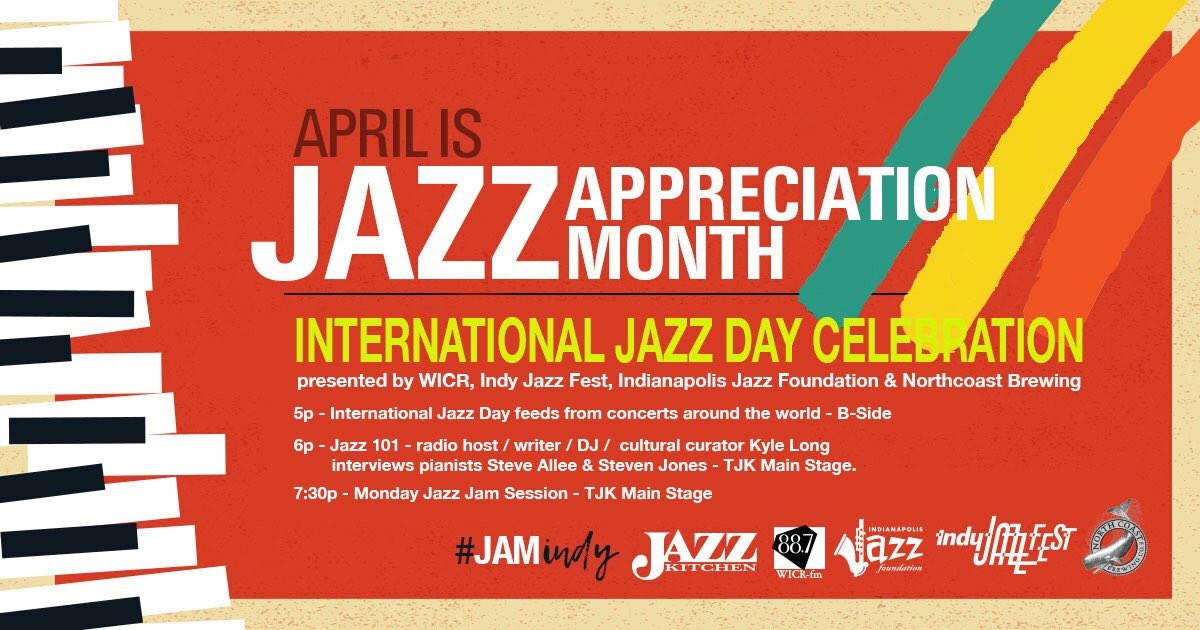 indyjazzfest's tweet photo. TODAY: @indyjazzfest sponsors #Jazz101 @TheJazzKitchen!
@DJKyleLong
#SteveAllee
#StevenJones
#DavidWilliams 📚 
4/30
https://t.co/8J54oDMB5z https://t.co/QnZP9WHsVZ