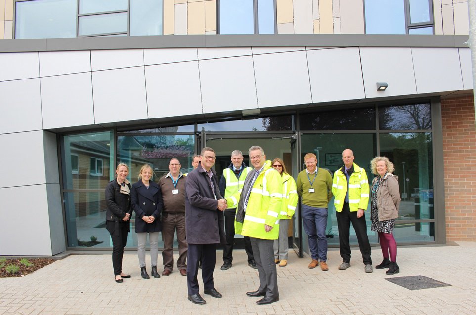NottsHealthcare's tweet photo. We’ve just been given the keys to #HopewoodNotts by @KierGroup Now that the site handover is complete, over the next few weeks we’ll be making the finishing touches before opening our brand new #mentalhealth facility for children, young people and families. Not long to go now! https://t.co/NLafdcS9w6