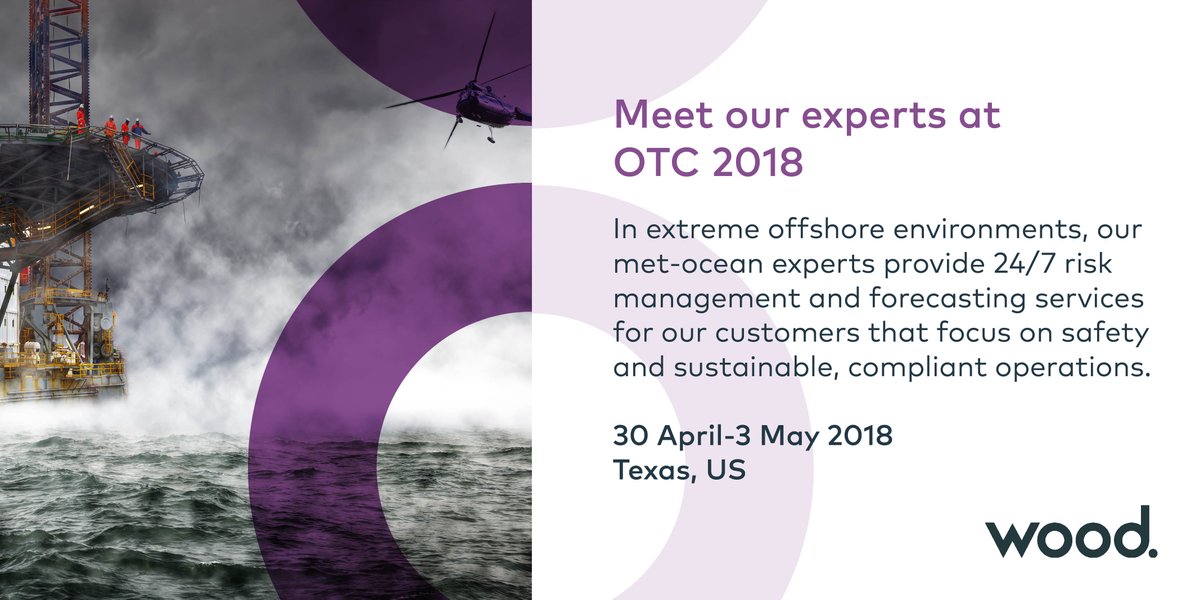 deborahmoazen's tweet photo. See you at @OTCHouston this week. Our @Woodplc oil and gas experts will be at booth 1039! https://t.co/4PTtrqGeVb