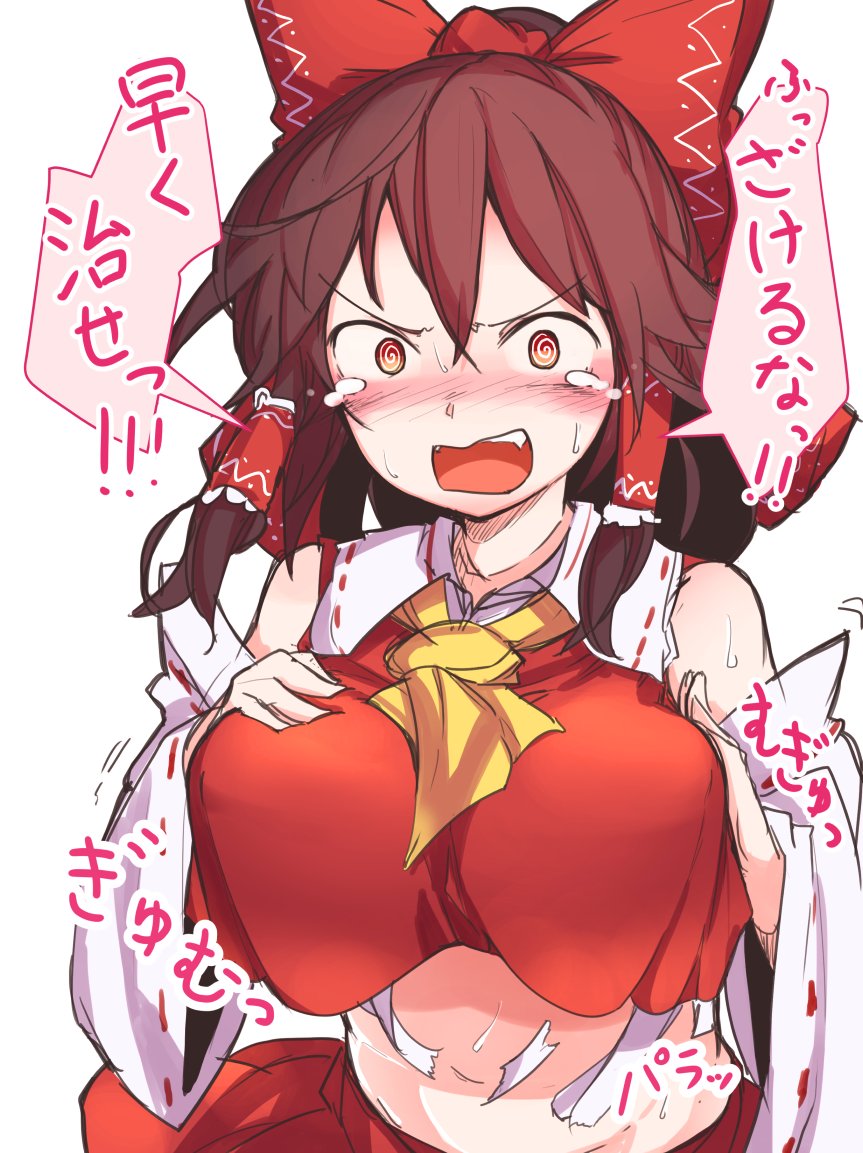 一部がでかくなる呪いを霊夢さんにかけた
#深夜の真剣お絵描き60分一本勝負 
