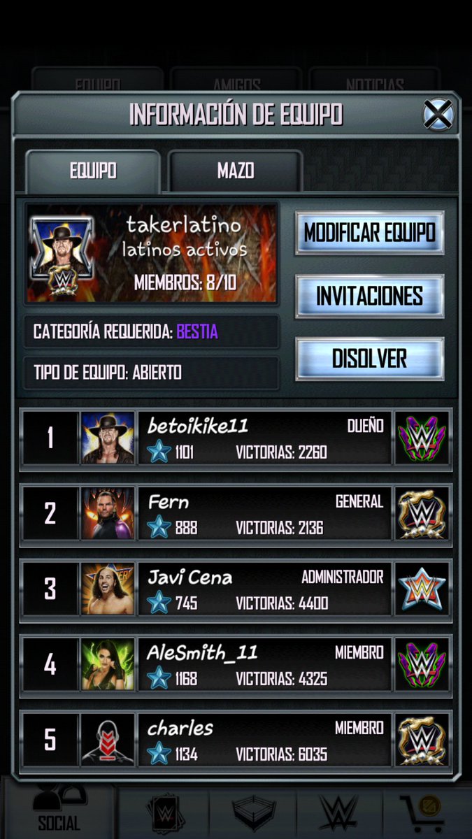 GrandonBernardo's tweet photo. Buscamos gente monstruo hacia arriba gente activa en 1 hora empezamos Team btg el Team se llama #takerlatino 
@WWESupercardLat @WWESuperCard @kephayt @SuperCardChile @WWESuperCardFR_ @WwesupcardArg https://t.co/ukROxi8wFE