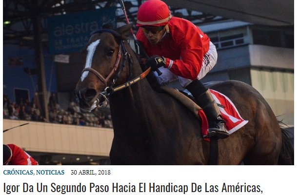 hipicaglobal's tweet photo. “Igor da un segundo paso hacia el Handicap De Las Américas”, en: https://t.co/KPtQEQc4IB @hipodromomex,@josedaniel11,@comunicacionJDG,@harasgranmatiz,@deportesglobal,@zonahipica,@jchoderlin,@spinozaimage, https://t.co/tMF0rKYJMR