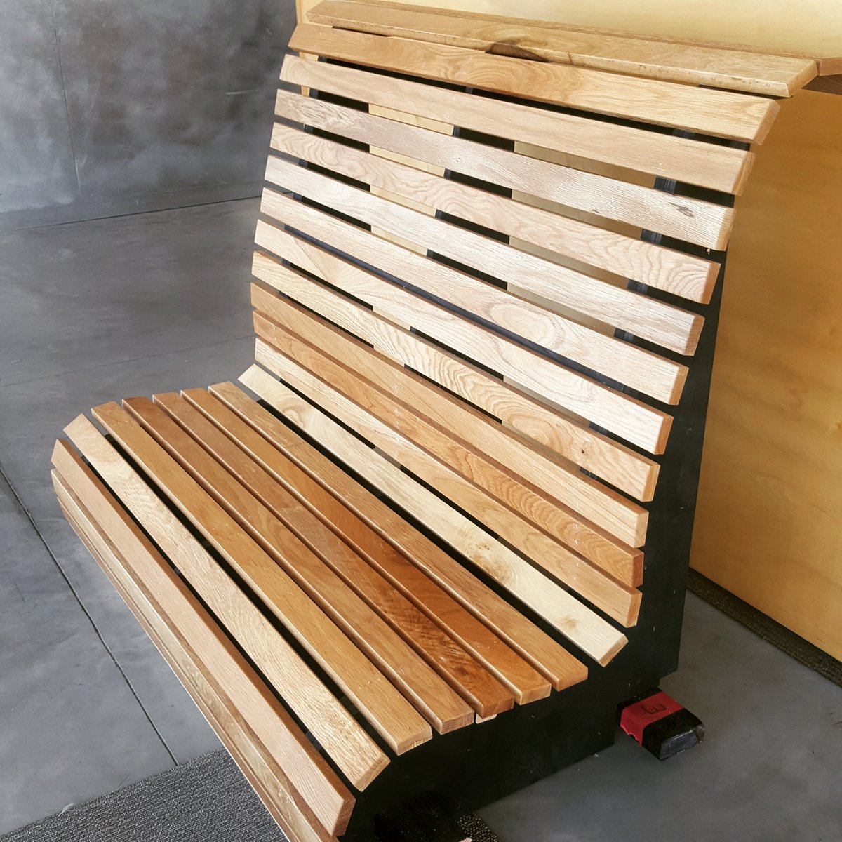 SPACEarchitects's tweet photo. Section number one of a new banquette for an upscale bistro in Columbia, MO! Happy Monday! 

. 
. 

#banquette #woodworking #woodwork #fabrication #architecture #design #carpentry #spacecrafted https://t.co/DbZMGmIR6o