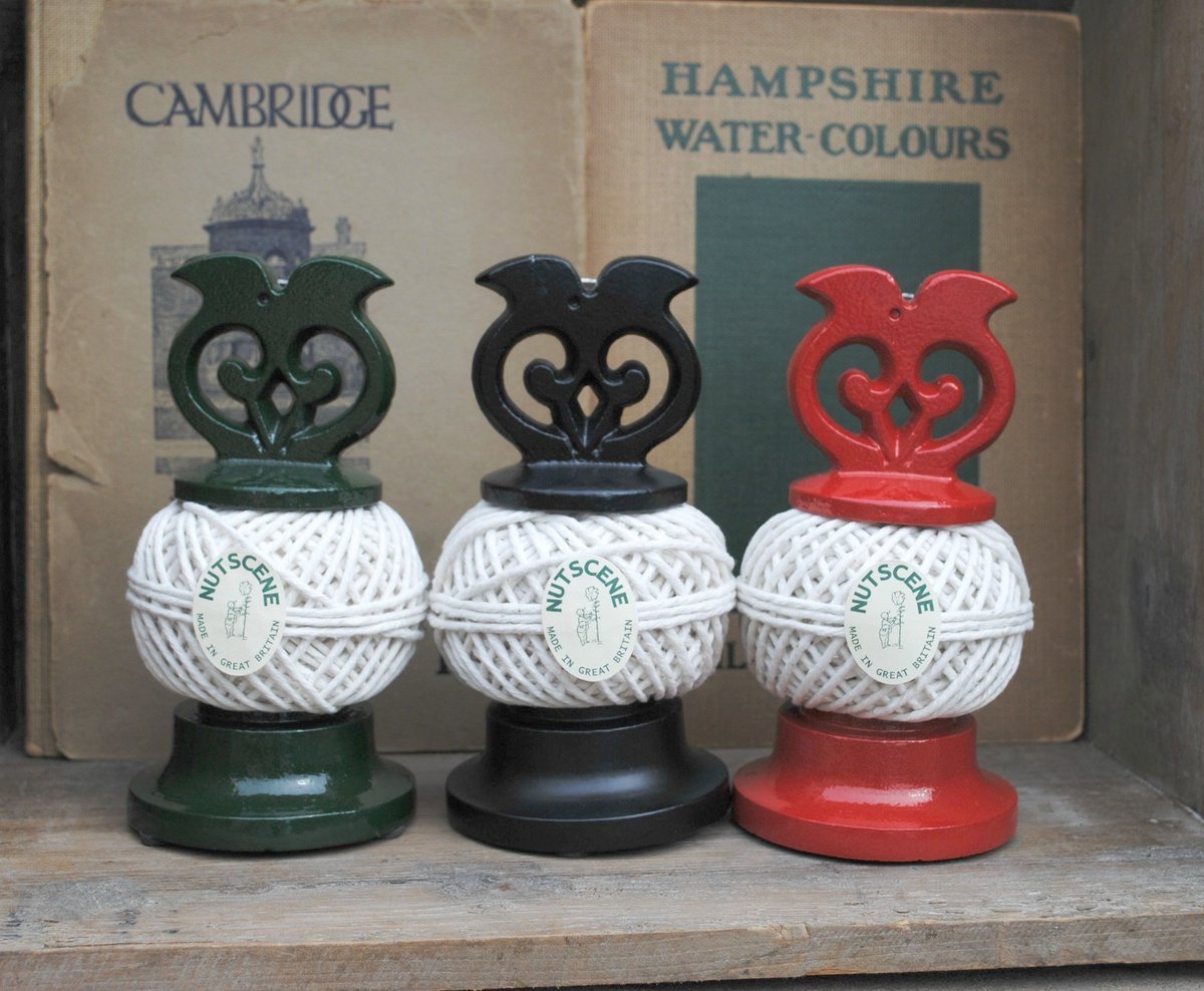 TheSheilaMaid's tweet photo. Our delightful cast iron owl string holders are an ideal way to hold string neatly. 🦉 He holds a small sharp cutter for fast and easy cutting. We also include Nutscene® twine.
So which colour will you choose? 🤔Let us know!

#sheilamaid #propertwine #nutscene #owlsofinstagram https://t.co/bOy3ebTN5f