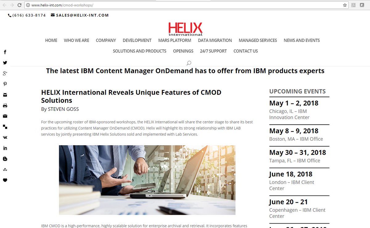 SalesHelix's tweet image. IBM CMOD Workshops----
Tomorrow May 1st 2018----

Interesting Stuff - GDPR - Accessing all of your repositories - stitching them together and why IBM Lab Services and Helix Rock!!!!!

helix-int.com/cmod-workshops/
#IBM #IBMCMOD  #WORKSHOPS #Helix