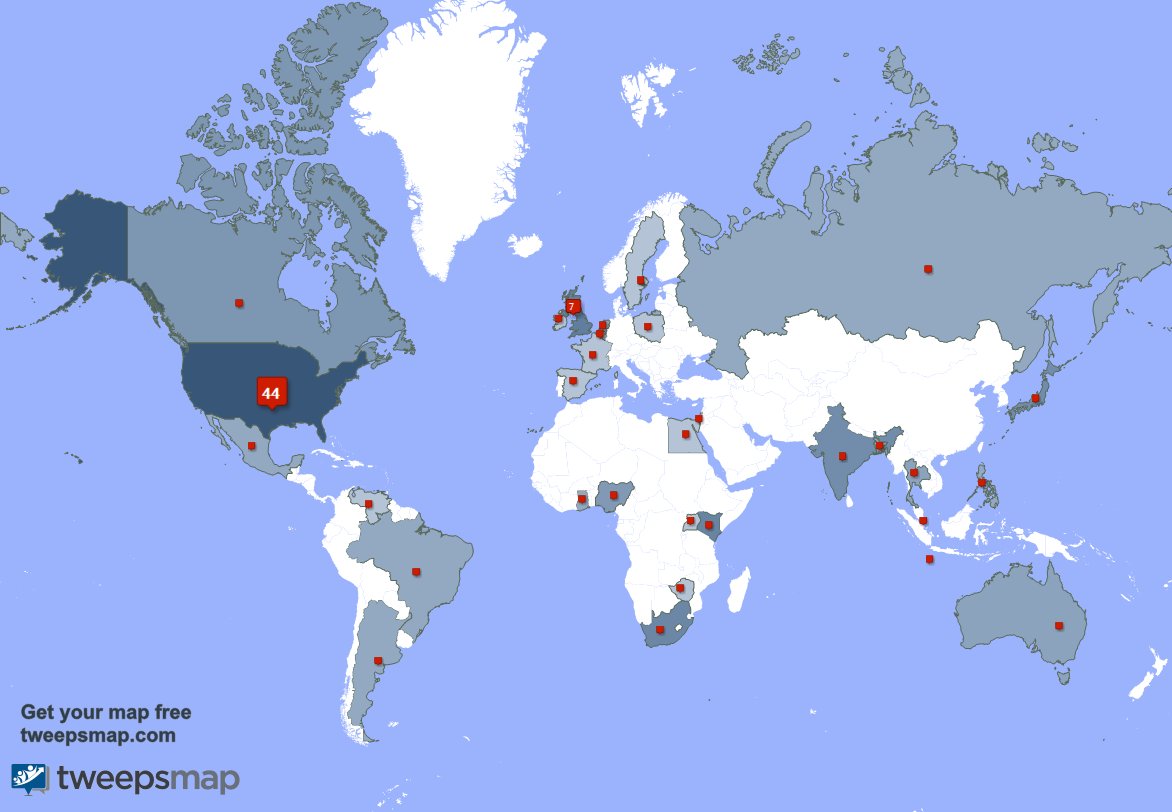 I have 4 new followers from USA, and more last week. See tweepsmap.com/!Mindthereset