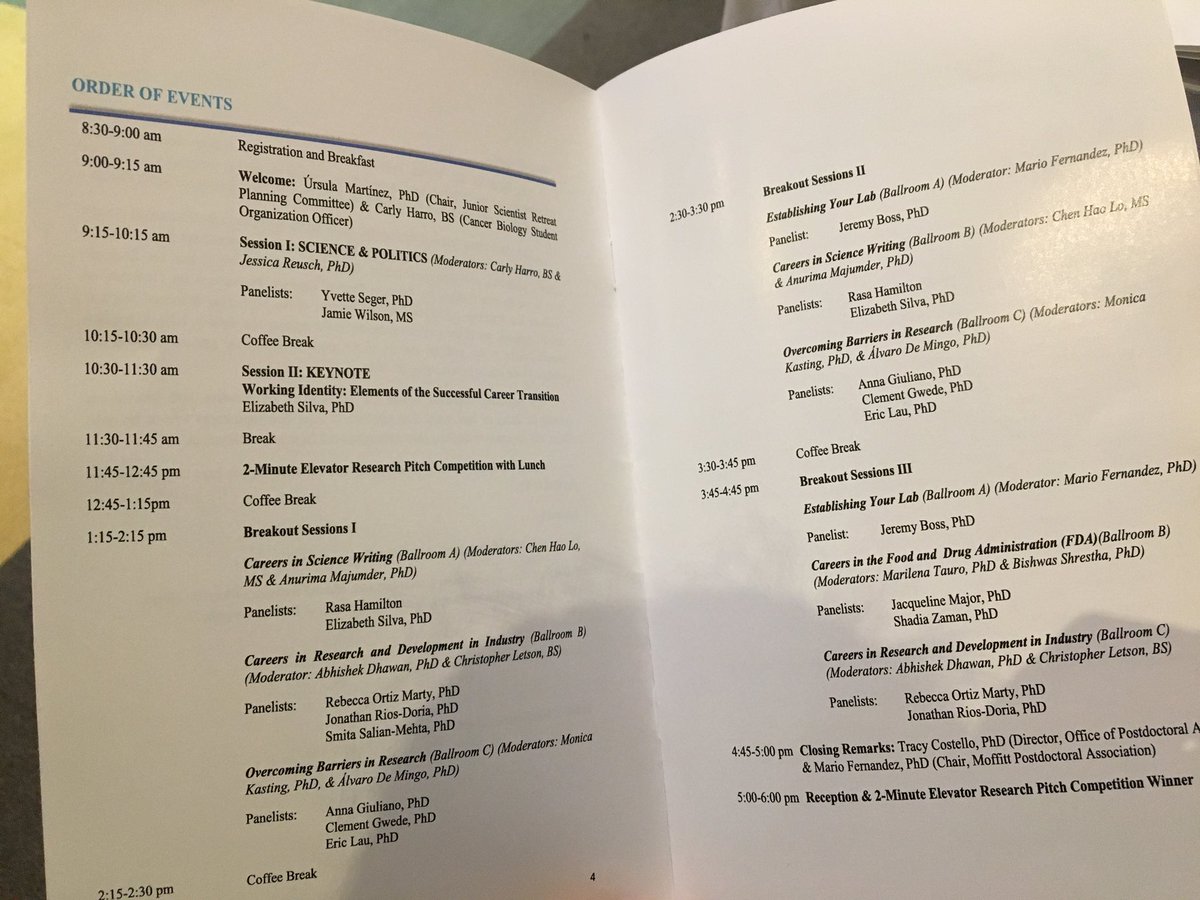 judemasannat's tweet photo. #JSR2018 program! @MoffittPDA @MoffittResearch https://t.co/cffMlDC8WF