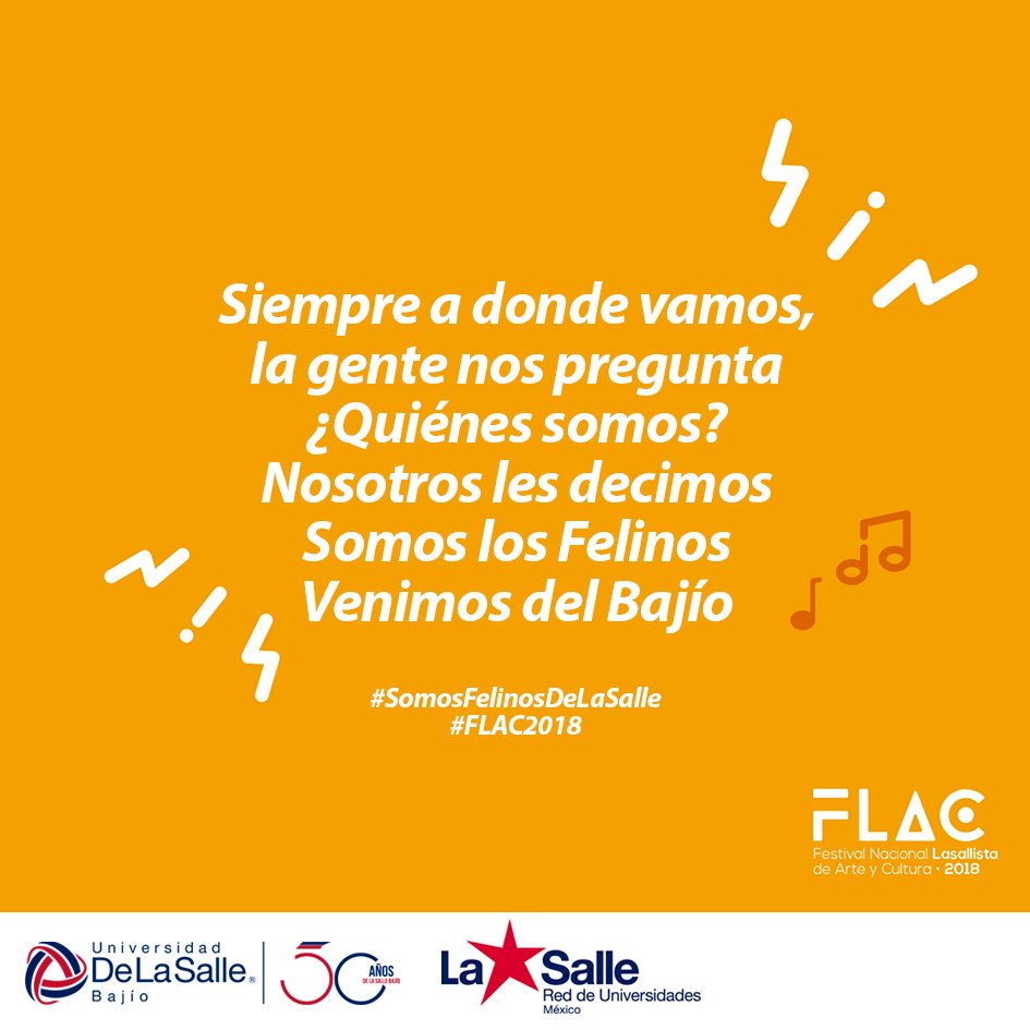 CulturaSalleBJX's tweet photo. La porra de los #FelinosDeLaSalle @DeLaSalleBajio se ha hecho presente durante todo el Festival Nacional Lasallista de Arte y Cultura #FLAC2018 #SomosLaSalle #BajíoEnFLAC https://t.co/6cOB0TsNXr