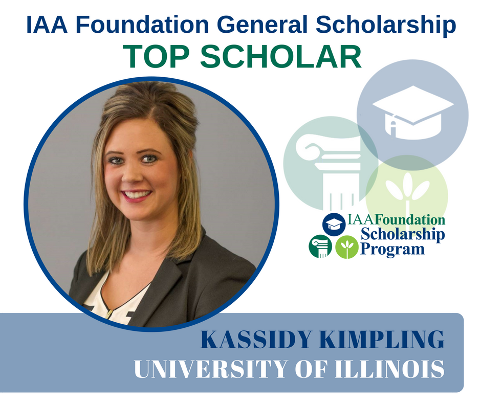 IAAFoundation's tweet photo. Congratulations to IAA Foundation Top Scholar: Kassidy Kimpling! Entering her senior year at the U of I, Kassidy is studying Agricultural Leadership Education. From Streator, she is the daughter of Kyle &amp; Lynn Kimpling. Kassidy is a member of the Livingston County Farm Bureau. https://t.co/1pC44AWQhW