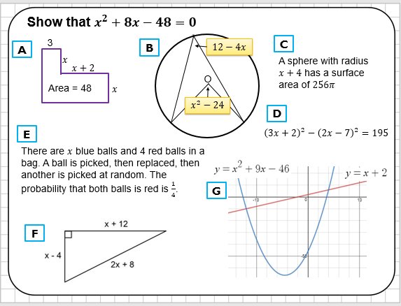 Cshearer41's tweet image. Really enjoyed trying @JevansMaths Show That idea with Year 11 this afternoon (including a question from @karenshancock). Great way to revise loads of different topics and make them focus on providing the working, not the answer!