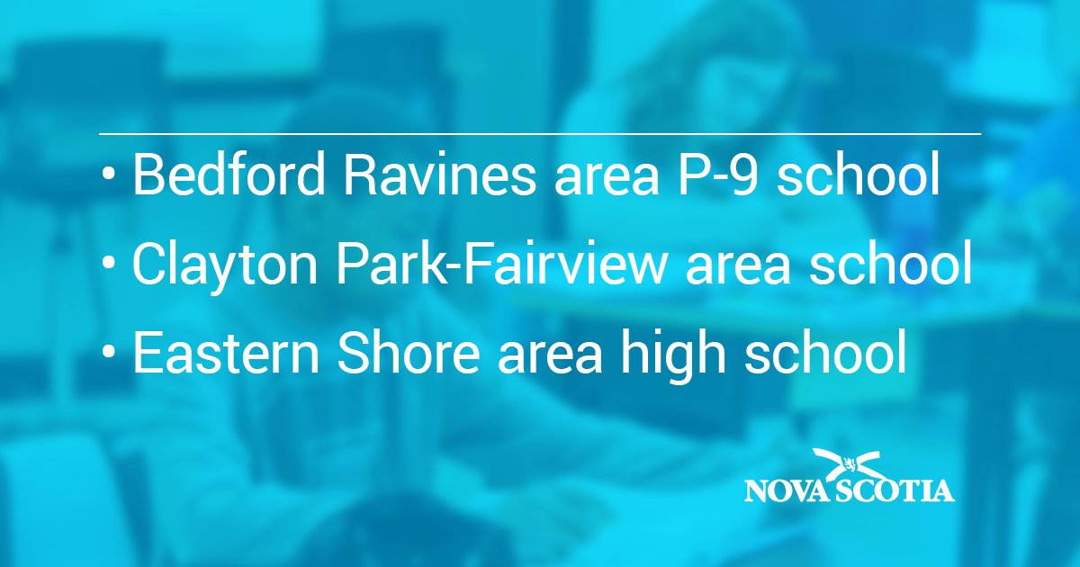 nseducation's tweet photo. Halifax Regional Centre for Education will receive three new schools https://t.co/qZpBuTVtHA