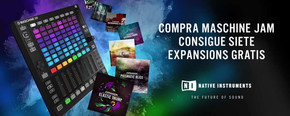 intermusicpro's tweet photo. 👁️Ojo a la suculenta promoción de #NativeInstruments ! Comprando una #MaschineJam, te llevas gratis 7 MASCHINE EXPANSIONS valoradas en 343 € al registrar el producto!!! Esta promoción acaba el 4 de junio...
Maschine Jam en #IntermusicPro: https://t.co/j8fl1k4R66 https://t.co/xrLw83lTZE
