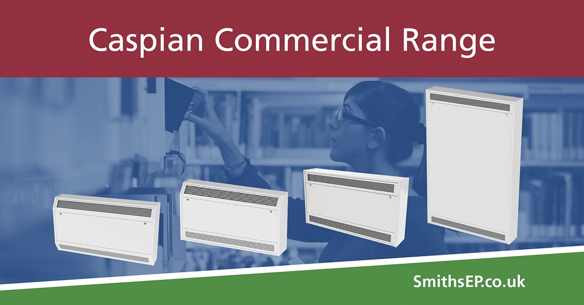 SmithsEP_UK's tweet photo. #SchoolHeating Caspian Fan Convectors are the perfect solution to heat school buildings from classrooms to sports halls. Delivering heat quickly and quietly to large areas #LowSurfaceTemperature versions available #Caspian #ThinkSmiths https://t.co/itXd6p1D8T https://t.co/N2cM8ofEId