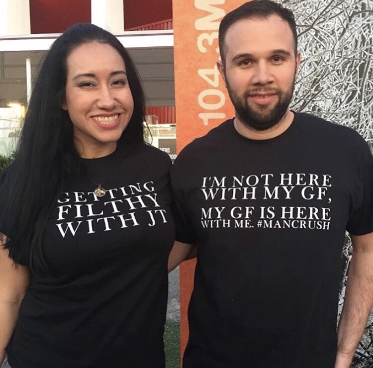 CAR_ORANGE's tweet photo. My bf &amp; I at the @jtimberlake concert last night. #couplegoals #takethatJimmy @jimmyfallon https://t.co/VCVzCDe9k3