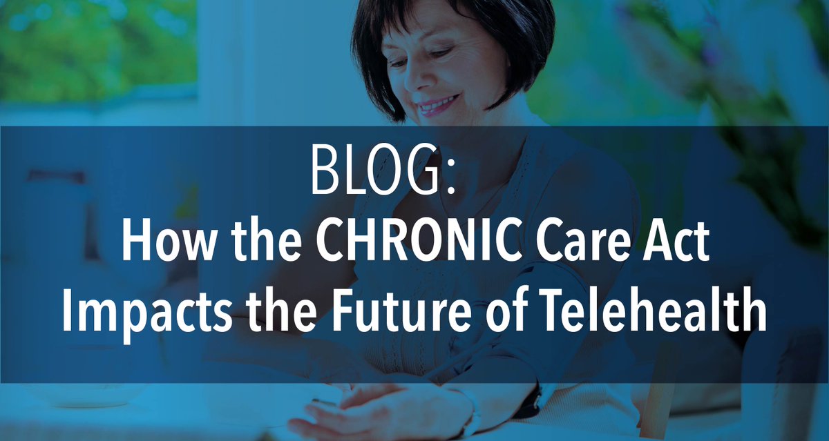 validic's tweet photo. The CHRONIC Care Act is offering more flexibility to #telehealth solutions for Medicare beneficiaries. Learn more about how the Act is impacting the future of #telemedicine: https://t.co/pkRsWEtA1O #ATA18 https://t.co/nAwKuC2yFK