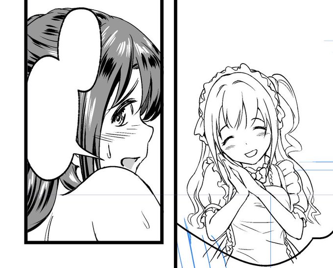 落書きでも何でも、なるべく毎日アップしようと思いました
…ということで【今日の一枚】
同人制作過程
卯月かわいいと思います 