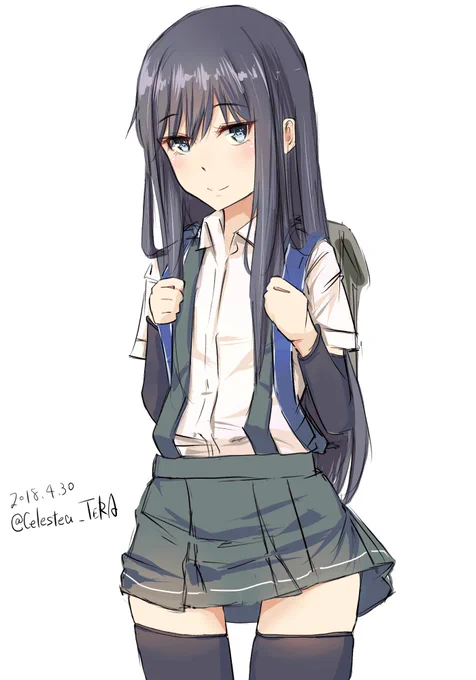 #艦これ版深夜の真剣お絵描き60分一本勝負
#艦これ版真剣お絵描き60分一本勝負_20180430
朝潮

遅刻すいません。 